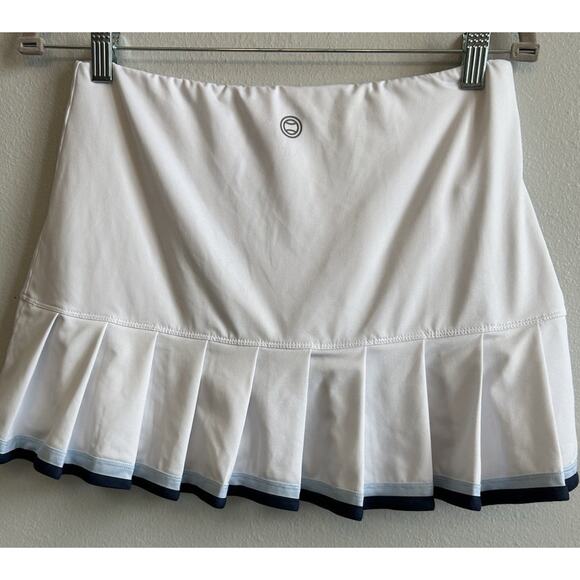 Pleated Mini skirt Tennis Cheer 80s Golf.PHONE Pocket Ocean $68 Vintage Look M - Picture 3 of 12